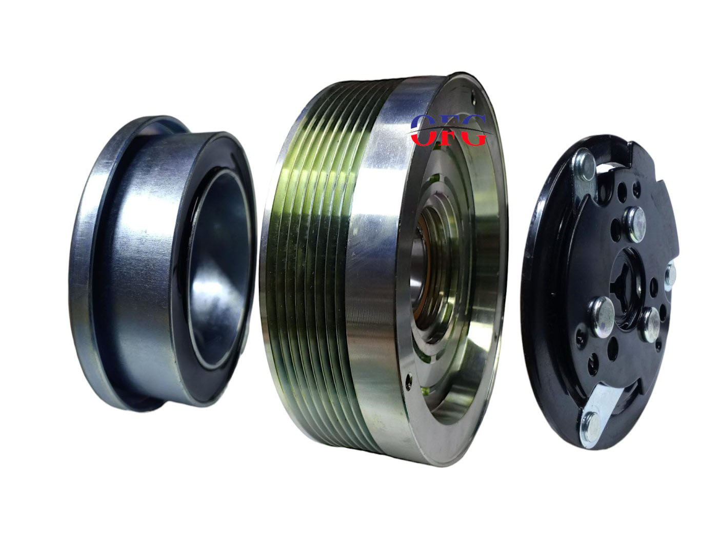 Cat İş Makinesi Düz Sanden 8Pk 24V Klima Kasnak Seti